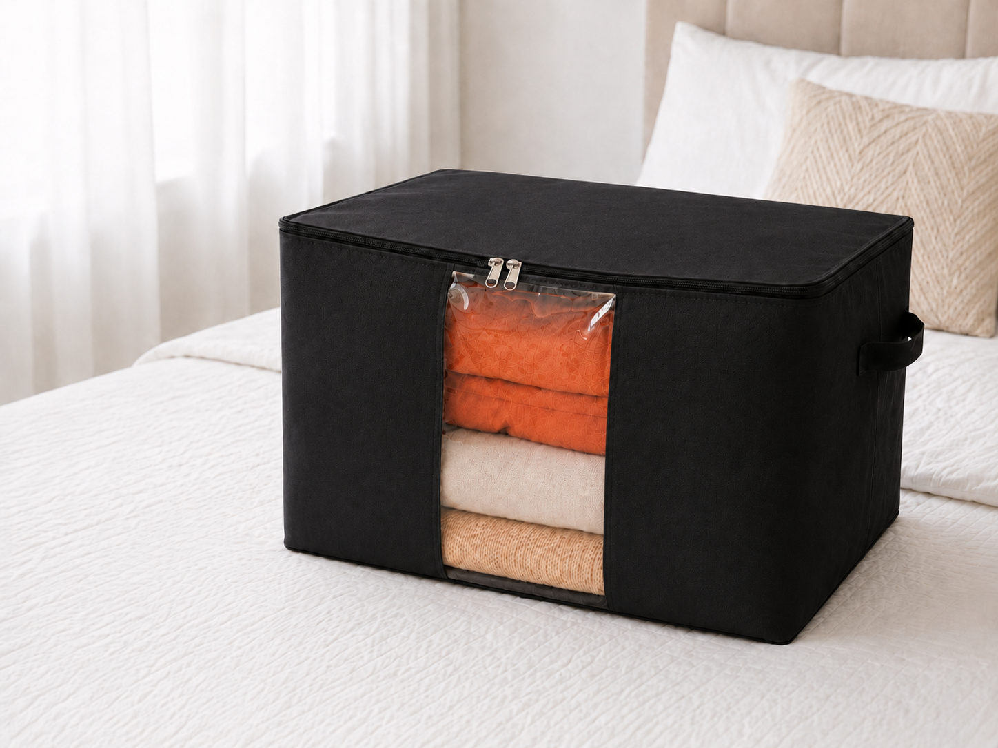 Pack de 3 grands sacs de rangement XXL – 70 × 60 × 30 cm